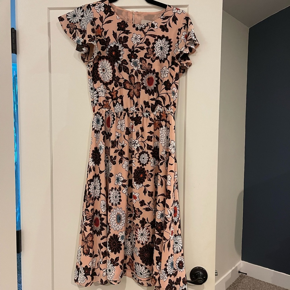 LOFT floral dress size small